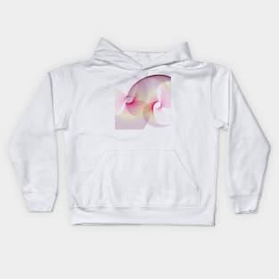 Flower pink abstract lineart Kids Hoodie